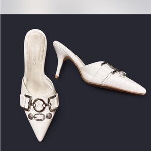 Azalea wang white leather mule